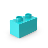 2x1 Blue Brick Toy PNG & PSD Images