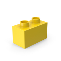 2x1 Yellow Brick Toy PNG & PSD Images
