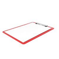 Clipboard Paper Side Red PNG & PSD Images