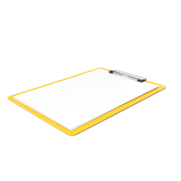 Clipboard Paper Side Yellow PNG & PSD Images
