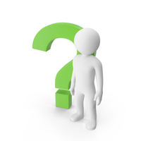 Stickman With Question Mark PNG & PSD Images