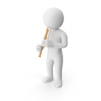 Stickman Playing Flute PNG & PSD Images
