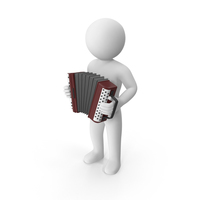Stickman Playing Accordion PNG & PSD Images