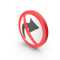 No Turning Road Sign PNG & PSD Images