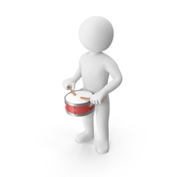 Stickman Playing Drum PNG & PSD Images