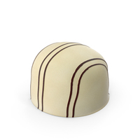 White Chocolate Bonbon with Stripe PNG & PSD Images