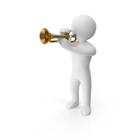 Stickman Playing Trumpet PNG & PSD Images