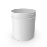 White Plastic Jar Wide Mouth Straight Sided 20oz Without Cap PNG & PSD Images