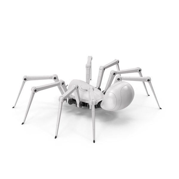机器人蜘蛛白色PNG和PSD图像