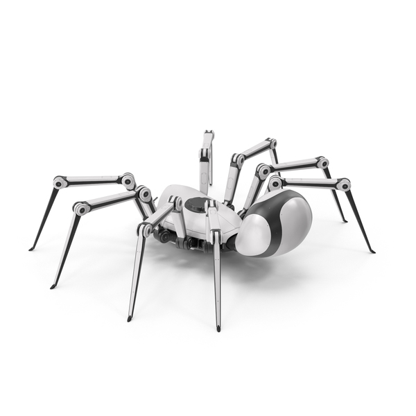 Robot Spider White Black PNG & PSD Images