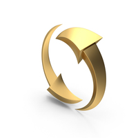 Arrows Gold Cycle PNG & PSD Images