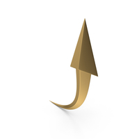 Golden Upward Arrow PNG & PSD Images