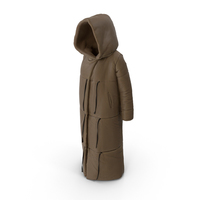 Women's Down Jacket Brown PNG & PSD Images