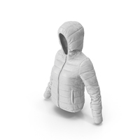 Women's Down Jacket White PNG & PSD Images