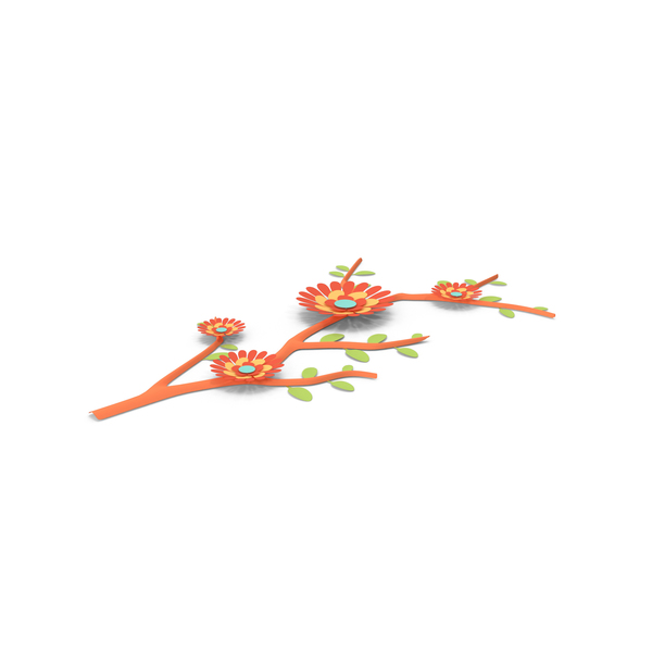 Paper Flower Branch PNG & PSD Images