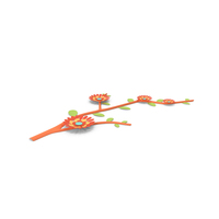 Paper Flower Branch PNG & PSD Images