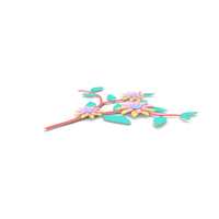 Paper Flower Branch PNG & PSD Images