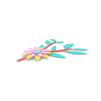 Paper Flower Branch PNG & PSD Images