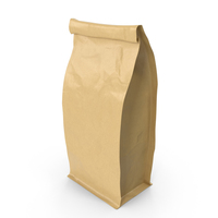 Flat Bottom Pouche 250g Closed Brown PNG & PSD Images