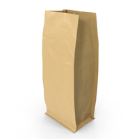 Flat Bottom Pouche 250g Open Brown PNG & PSD Images