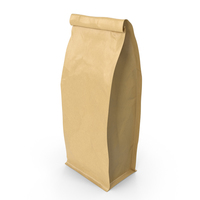 Flat Bottom Pouche 500g Closed Brown PNG & PSD Images