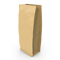 Flat Bottom Pouche 500g Open Brown PNG & PSD Images