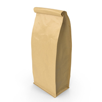 Flat Bottom Pouche 1000g Closed Brown PNG & PSD Images