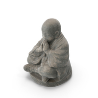 Small Monk Sculpture PNG & PSD Images