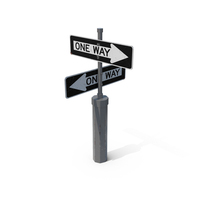 Оne Way Road Signs PNG & PSD Images