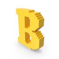 Voxel Letter B PNG & PSD Images