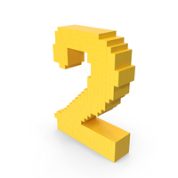 Voxel Number 2 PNG & PSD Images