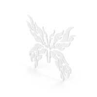 Butterfly Decal White PNG & PSD Images