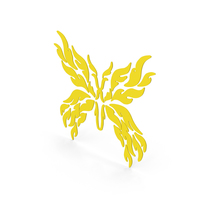 Butterfly Decal Yellow PNG & PSD Images