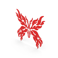 Butterfly Decal Red PNG & PSD Images