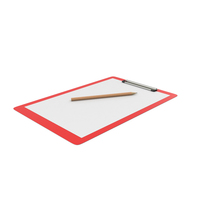 Red Clipboard And Pencil PNG & PSD Images