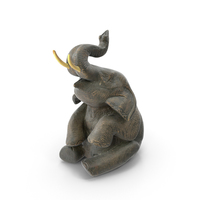 Wooden Elephant Sculpture PNG & PSD Images
