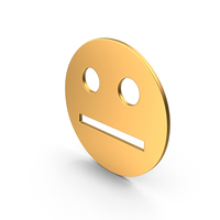 Gold Neutral Face Sign PNG & PSD Images