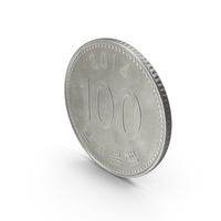 South Korean 100 Won Coin PNG & PSD Images