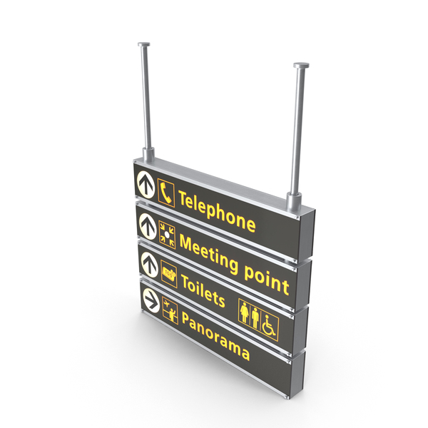 Airport Sign PNG & PSD Images