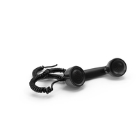Retro Telephone Receiver with Cord PNG & PSD Images