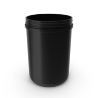 Plastic Jar Wide Mouth Straight Sided 70oz Without Cap Black PNG & PSD Images