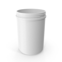 Plastic Jar Wide Mouth Straight Sided 70oz Without Cap White PNG & PSD Images
