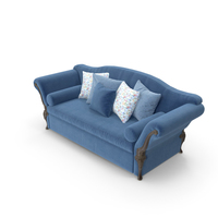 Savio Firmino Blue Luxury Sofa PNG & PSD Images