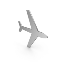 Airplane Symbol Silver PNG & PSD Images