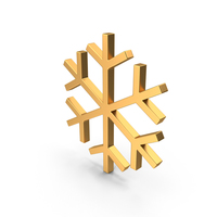 Snowflakes Symbol Gold PNG & PSD Images