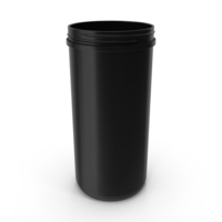 Plastic Jar Wide Mouth Straight Sided 100oz Without Cap Black PNG & PSD Images