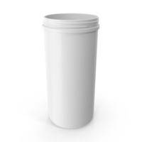 Plastic Jar Wide Mouth Straight Sided 100oz Without Cap White PNG & PSD Images