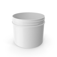 Plastic Jar Wide Mouth Straight Sided Short 32oz Without Cap White PNG & PSD Images
