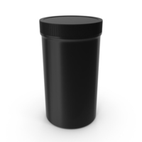 Plastic Jar Wide Mouth Straight Sided Tall 32oz Closed Black PNG & PSD Images