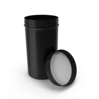 Plastic Jar Wide Mouth Straight Sided Tall 32oz Open Black PNG & PSD Images